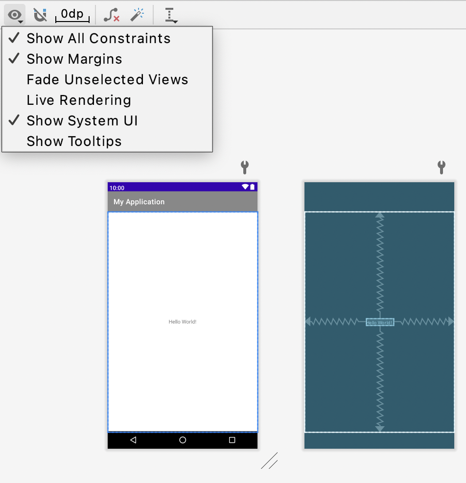 Show Toolbar in Android Layout Design